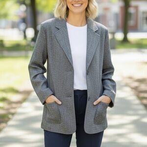 Alfred Dunner Women's Classic Gray Blazer